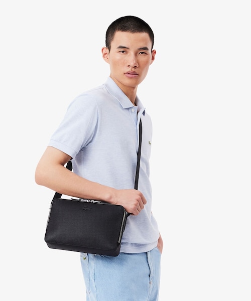 LACOSTE ラコステ CHANTACO スクエアショルダーバッグ ショルダー ラコステ LACOSTE CHANTACOスクエアショルダーバッグ （ブラック