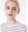 モックネックロングスリーブTシャツ