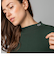 モックネックロングスリーブTシャツ