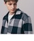 プレーン×バッファローチェックリバーシブルシャツアウター