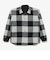 プレーン×バッファローチェックリバーシブルシャツアウター