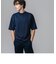 5分袖モックネックサマーニットTシャツ