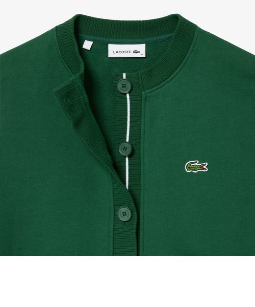 ★美品★LACOSTE LIVE スタジャン　スウェットカーディガン ドルマンスリーブクルーネックスウェットカーディガン | LACOSTE
