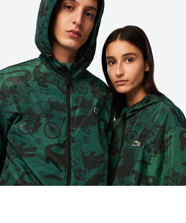 Lacoste x Netflix』 総柄ジップアップジャケット｜ラコステの 