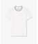 ラインドリブネック鹿の子地Tシャツ