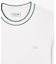 ラインドリブネック鹿の子地Tシャツ