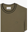ラインドリブネック鹿の子地Tシャツ