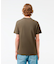 ラインドリブネック鹿の子地Tシャツ