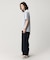 アウトラインクロッククルーネック半袖Tシャツ