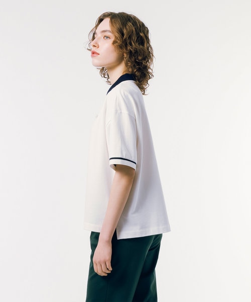 ラコステ　ヘビーウェイト鹿の子　ボクシーシルエットクレリックポロシャツ ヘビーウェイト鹿の子 ボクシーシルエットクレリックポロシャツ