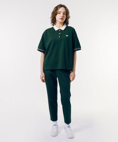 ラコステ　ヘビーウェイト鹿の子　ボクシーシルエットクレリックポロシャツ LACOSTE / ラコステ ヘビーウェイト鹿の子 ボクシーシルエット