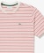 オーバーサイズ ハイゲージパイル地ボーダー半袖Tシャツ