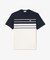 フランスメイドパネルボーダー鹿の子地Tシャツ