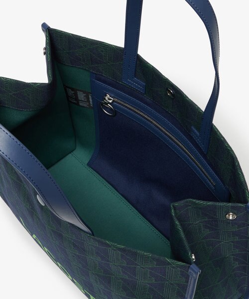 ヘリテージキャンバス ジャガードラージトートバッグ｜ラコステ