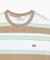 オーバーサイズ レーヨン クロップド丈 ミックスボーダー半袖Tシャツ