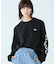 ヘビーウェイトスリーブプリント ロングリブスリーブTシャツ