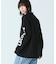 ヘビーウェイトスリーブプリント ロングリブスリーブTシャツ