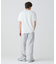 配色ラインドリブネック鹿の子地 半袖Tシャツ