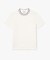 配色ラインドリブネック鹿の子地 半袖Tシャツ