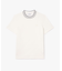 配色ラインドリブネック鹿の子地 半袖Tシャツ