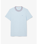 配色ラインドリブネック鹿の子地 半袖Tシャツ