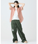 アシンメトリー ワイドストレート カーゴポケットパンツ