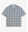リネンブレンドオープンカラーオンブレチェックシャツ