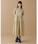 ティアード切り替え コットンドレス マキシ丈 ワンピース
