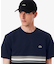 フロントボーダーフレンチメイド鹿の子Tシャツ