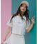 発泡プリントクロップド Tシャツ