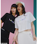 発泡プリントクロップド Tシャツ
