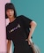 発泡プリントクロップド Tシャツ