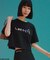 発泡プリントクロップド Tシャツ