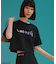 発泡プリントクロップド Tシャツ
