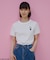 チュールスリーブロゴ刺繍 Tシャツ