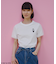 チュールスリーブロゴ刺繍 Tシャツ