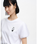 チュールスリーブロゴ刺繍 Tシャツ