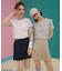 ハートプリント&ワニリンガー Tシャツ