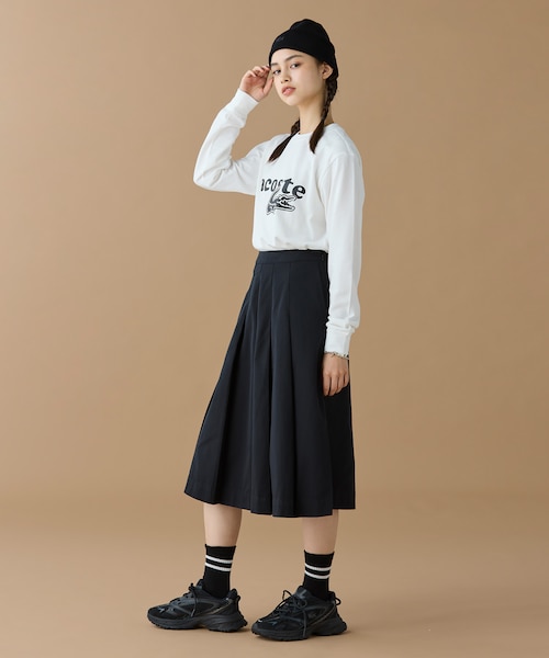 【ブラック】【オンライン限定】LACOSTE 鹿の子オーバーサイズプリント ロングスリーブTシャツ LACOSTE（ラコステ） tシャツ 「オンライン限定」LACOSTE 鹿の子