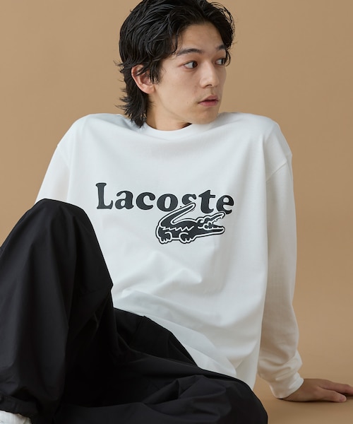 オンライン限定】LACOSTE 鹿の子オーバーサイズプリント ロング