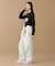 【オンライン限定】LACOSTE 鹿の子オーバーサイズプリント ロングスリーブTシャツ