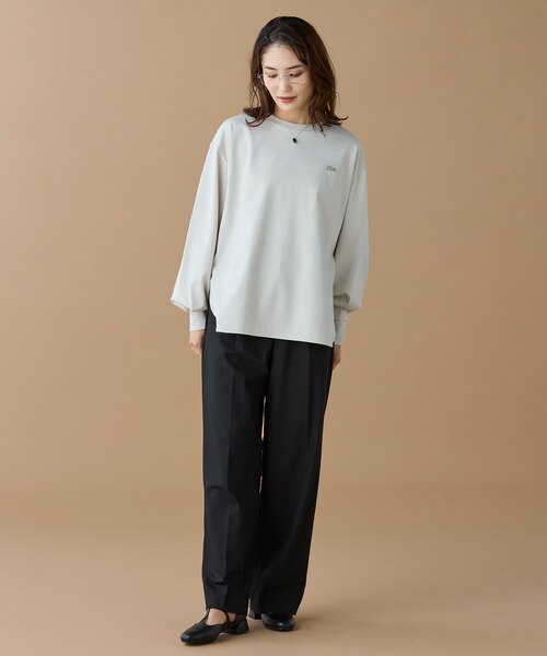 オンライン限定】LACOSTE バルーンスリーブ サイドスリット オーバー