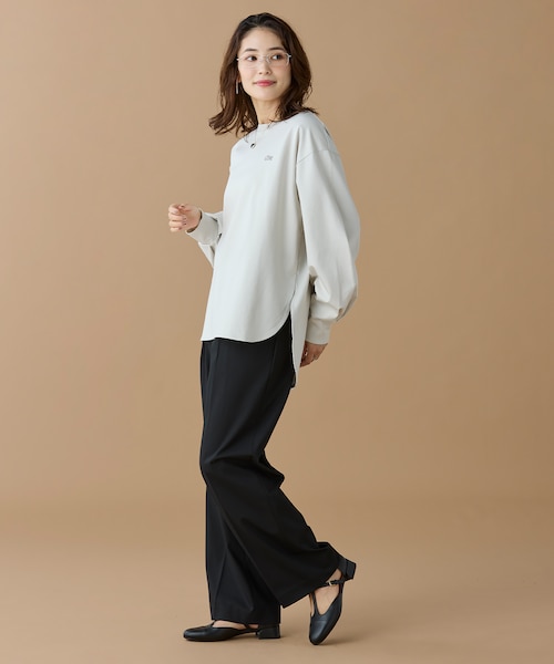 オンライン限定】LACOSTE バルーンスリーブ サイドスリット オーバー