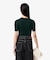 3Dニッティングショートスリーブメリノウールセーター