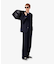 ストレートフィットフェルテッドウールプリーツ タックワイドパンツ