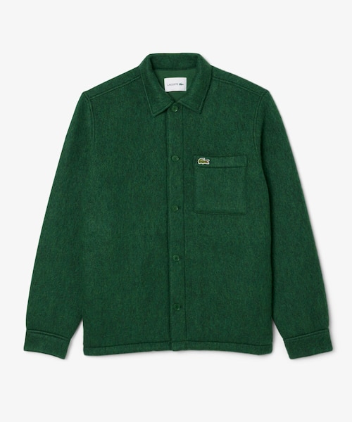 ラコステ　メンズウールブレンドオーバーシャツ(コート) ラコステ メンズウールブレンドオーバーシャツ(コート) ウールブレンド