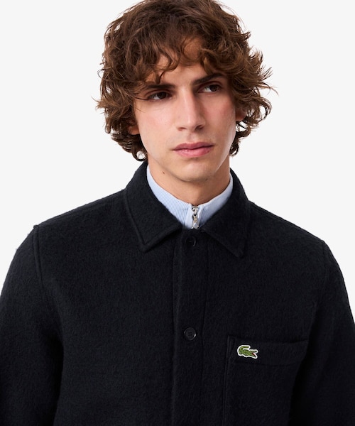 ウールブレンドフェルトオーバーサイズ アウターシャツ｜ラコステの