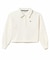 クロップド丈 ポロニットスウェットシャツ