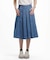 アシンメトリーデニムプリーツラップスカート
