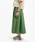 ストレッチタイプライター ギャザー フレアスカート マキシ丈
